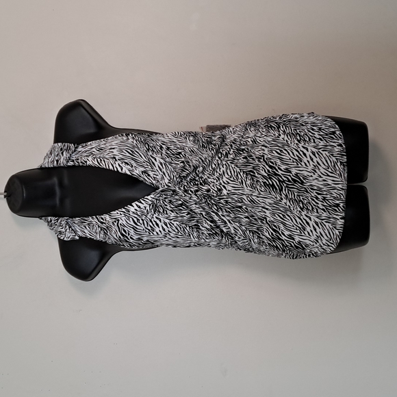 Free People Coco Animal Print Tank Top in Black/White - Picture 4 of 11